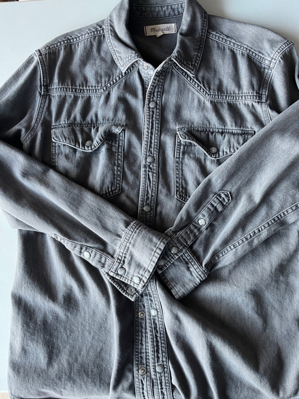 Madewell Men's Charcoal Grey Shirt Jacket - Picture 2 of 7